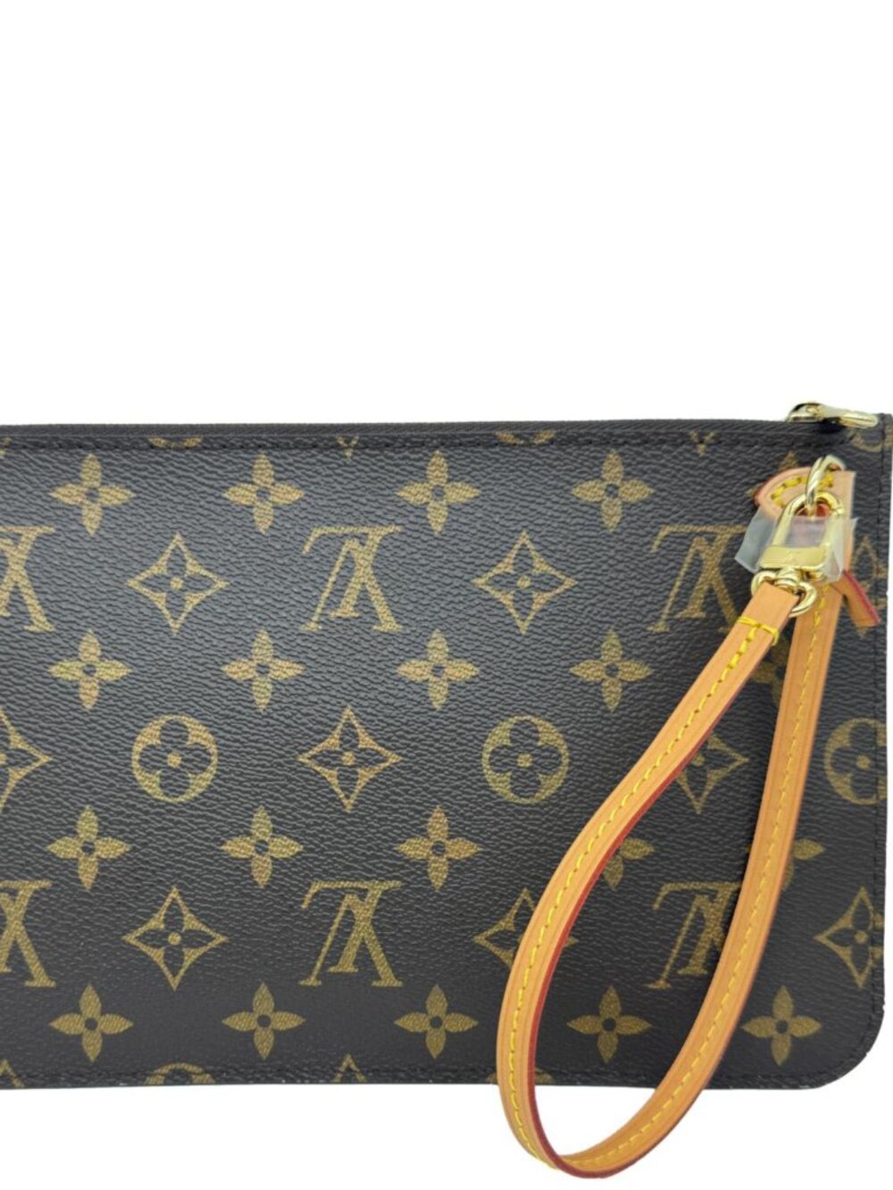 Louis Vuitton  Pochette Wristlet Monogram Canvas Pouch Brown